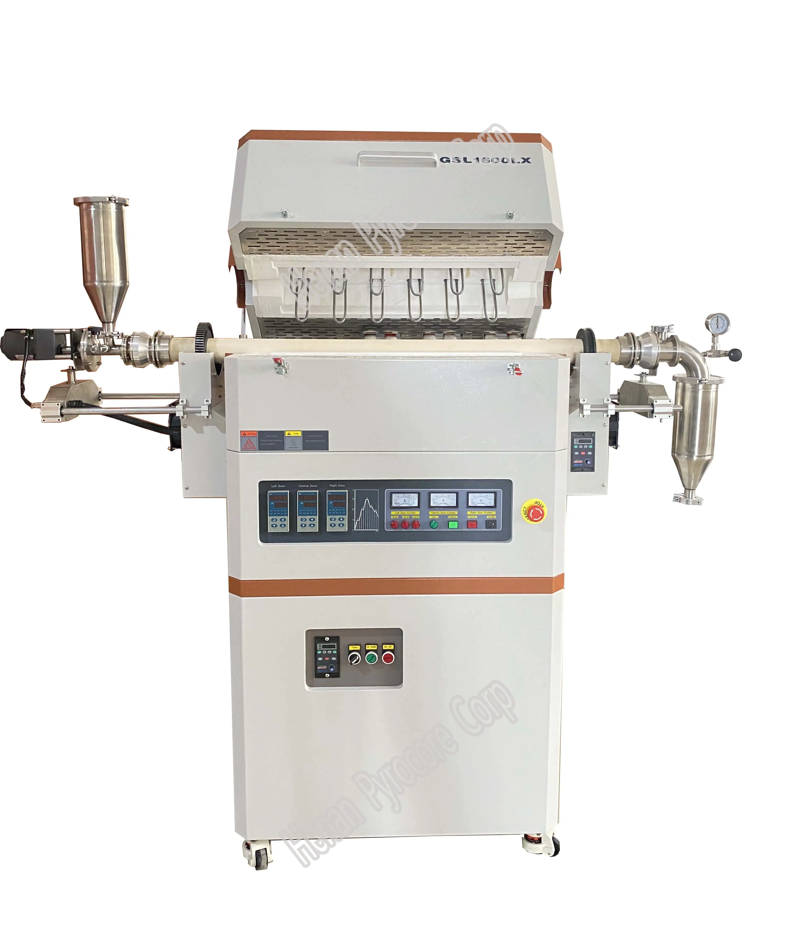 Laboratoire 1200c 1400c 1600c Haute Température Split Vacuum Alumina Chamber Electric Heating Quartz Tube Furnace