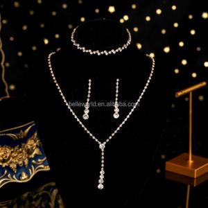 BELLEWORLD 2025 diseño de moda joyería nupcial única 3 piezas conjunto joya piedra boda collar <span class=keywords><strong>pendientes</strong></span> <span class=keywords><strong>y</strong></span> pulseras <span class=keywords><strong>para</strong></span> fiesta - Product Image 4