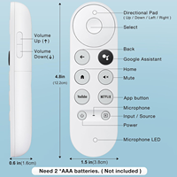 Nouvelle télécommande vocale durable G9N9N de remplacement, adaptée aux boîtiers TV Goo-gle, Chromecast et TV 4K
