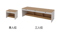 Table d'ordinateur pour 3 personnes, mobilier de bureau moderne et simple, table de bureau pour 3 employés avec tiroir de rangement, bureau d'ordinateur pour employés