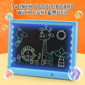 لوح كتابة رقمي محمول قابل للمسح بشاشة ملونة 14 بوصة للأطفال مع إضاءة وموسيقى - Product Image 3