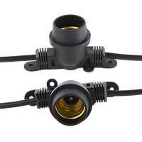 Douille extérieure à vis E27 étanche, support de lampe de qualité aérospatiale, mâle/femelle, montage sur circuit imprimé, cuivre IP68 20A