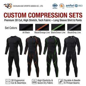 Ensemble de <span class=keywords><strong>sous</strong></span>-vêtements thermiques respirants pour enfants OEM, manches longues, pour garçons, football, jogging, sports - Product Image 1