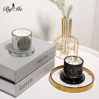 Ensemble cadeau de bougies parfumées à la cire de soja Novature Creative avec couvercle en verre, pots de bougies parfumées à base de plantes, article cadeau et décoratif