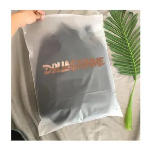 ZIP Lock Frosted Zipper Packaging Bag For Clothes Hot Sale Custom Plastic Pouch Polybag Bags With Custom Printed Logo