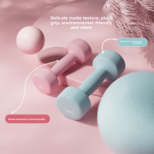 أوزان يدوية من الحديد الزهر مغلفة بالنيوبرين للصالات الرياضية ورفع الأثقال، متوفرة بأوزان 1 كجم و2 كجم و3 كجم و4 كجم و5 كجم، مخصصة حسب الطلب - Product Image 5