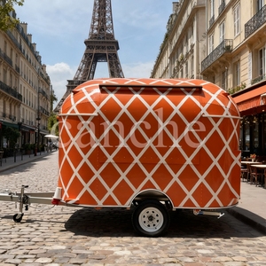 Carrito de Comida Móvil para Hot Dogs y Café, Remolque de Comida con Cocina Completa de Acero Inoxidable, 80 km/h, Comida Rápida - Product Image 1