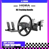 MOZA R5 Truck Bundle 2 pédaliers Volant à entraînement direct Couple de pointe Contrôle via application cloud avec volant et pédales Fixation sur table