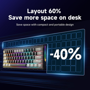 AG61 61 Keys Wired Hot-swap Switch ABS Plastic Keycaps RGB Anti-Ghosting <b>USB</b> Type-C Gaming Mechanical <b>Keyboard</b> for Laptop AG61 6 - Product Image 2