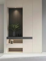 Meuble à chaussures en panneau mélaminé avec surface lisse, mobilier moderne couleur bois pour entrée, couloir et salon