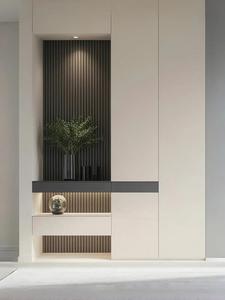 Meuble à chaussures en panneau mélaminé avec surface lisse, mobilier moderne couleur bois pour entrée, couloir et salon - Product Image 2