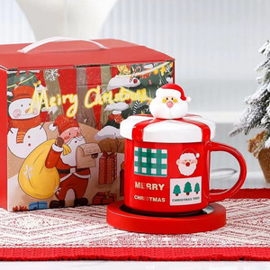 Tazas Navideñas 2025, Tazas Creativas y Modernas con Tapa, Tazas de Agua de Cerámica de Gran Capacidad - Product Image 5