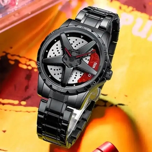 <span class=keywords><strong>Reloj</strong></span> BINBOND 001 con Diseño de Freno de Motor de Locomotora, Esfera Hueca con Diseño de Rueda de Auto, Correa de Acero, Deportivo, Resistente al Agua, <span class=keywords><strong>Reloj</strong></span> de Cuarzo para Hombre - Product Image 5