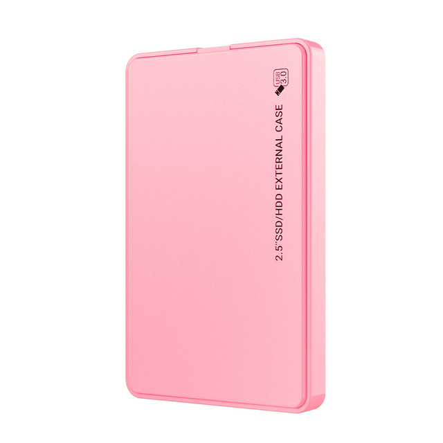 2.5 Inch USB2.0 SATA HD External Hard Drive Enclosure Plastic Case with 5Gbps UASP SSD Support 2TB Capacity Tool Free
