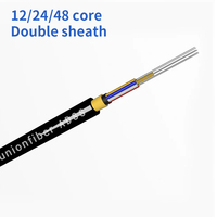 Câble à fibre optique ADSS à gaine simple, 12, 24, 48 fibres, G652D, entièrement diélectrique, autoportant, avec fil d'aramide, pour installation aérienne