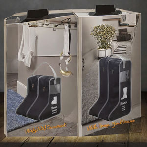 Boîte de rangement portable personnalisée pour bottes, sac de voyage transparent anti-poussière pour chaussures avec cordon de serrage, housses de bottes écologiques - Product Image 2