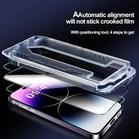 2 films anti-espion HD en verre trempé pour iPhone 17, 16, 15, 14, 13, 12, 11 Plus, Pro Max, XS, XsMax, XR, installation sans poussière