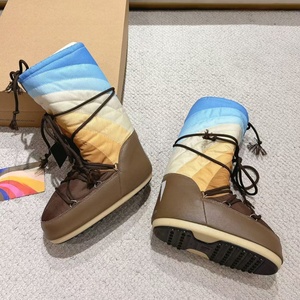 Botas de Nieve de Invierno de Alta Calidad, Diseño de Lujo, Cuero Genuino, Térmicas, Estilo Robusto para Caminar, Antideslizantes, Zapatos Deportivos para Esquí - Product Image 2