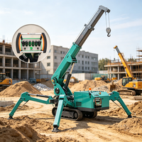 Mini-grue araignée mobile hydraulique diesel 3T 5T 8T pour levage