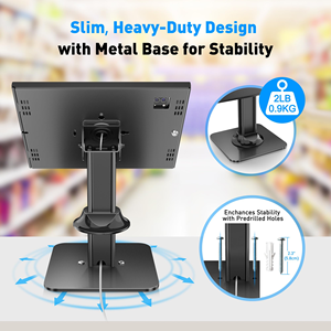Security <b>Tablet</b> <b>Stand</b> with Lock and Key Height Adjustable Theft Proof Desktop Table Holder <b>for</b> Sale - Product Image 2