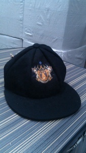 Cricket Baggy <b>Cap</b> <b>Black</b> Color With Embroidery Logo - Product Image 2