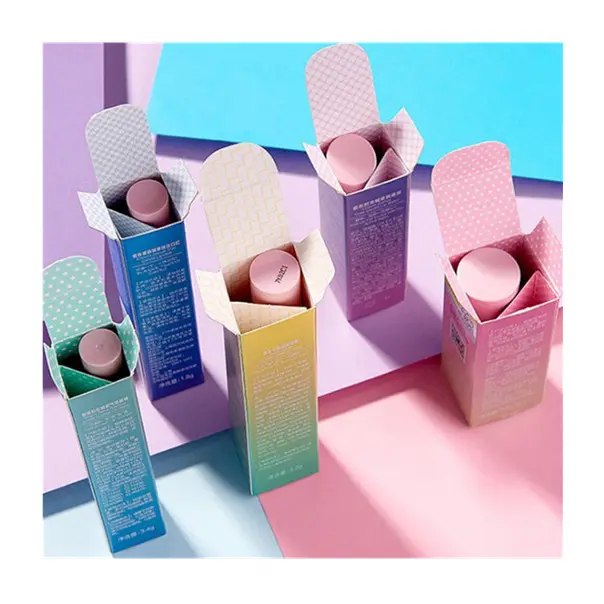 OEM Empty Lip Gloss กล่องบรรจุภัณฑ์ Custom เครื่องสำอางค์ Organic Skincare กล่องบรรจุภัณฑ์