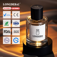Bouteille de parfum vide en verre transparent cylindrique à sertir, 30ml, 50ml, 100ml, avec étiquette adhésive, vente en gros, faible MOQ, prix abordable