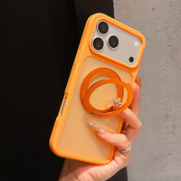 Étui de téléphone portable en PC+TPU mat avec support magnétique rotatif à 360° de qualité supérieure 2,0 mm pour iPhone 18 Pro Max