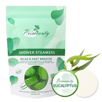 Bombe de douche naturelle à l'eucalyptus vegan de marque privée, tablette de douche, huile essentielle, aromathérapie, cadeau de spa, vapeurs de douche