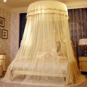 Grande tetto nuovo portatile appeso <span class=keywords><strong>pizzo</strong></span> cupola rotonda zanzariera per interni ed esterni universale principessa vento letto a baldacchino - Product Image 4