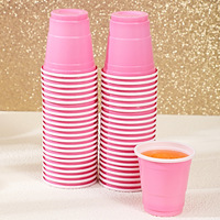 Gobelets en plastique pour fête, 2 oz, pour beer pong, réutilisables, style Red Solo, pour fête, mariage, jeu, barbecue, logo personnalisé acceptable