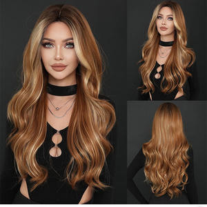 Perruques synthétiques longues et ondulées pour femmes, livraison rapide, résistantes à la chaleur, perruques en cheveux humains à la mode - Product Image 2