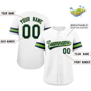 Custom Baseball Jersey Button <b>Down</b> Personalized Team Name Number Unisex Adult Moisture Wicking Sublimated 420g Fabric - Product Image 3