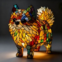 Série de jouets lumineux pour chiens MuNi, figurines d'animaux artistiques LED, style européen créatif, alimentation USB, pour la maison