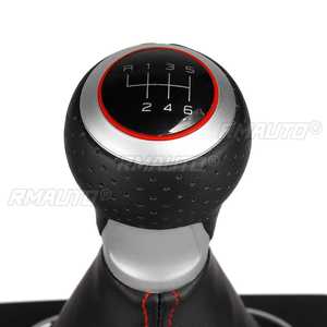 Pomo de Palanca de Cambios Manual de 6 Velocidades con Funda de Piel Sintética para VW Golf 5 MK5 6 MK6 R20 R32 GTI 2004-2014 - Product Image 5