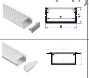 Perfil de aluminio pulido OEM 6063 para tira de luz LED empotrada, canal de 10x10mm, color personalizado 2700K blanco cálido suave para - Product Image 3