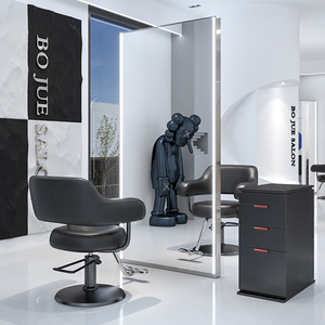 Espejo LED para Salón de Belleza, Estación de Peinado, Espejo para Peluquería, Mueble con Marco Metálico para Estudio de Belleza - Product Image 4