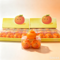 Jouet de simulation d'orange à presser, doux et moelleux, design réaliste en forme de fruit, jouet anti-stress et de décompression pour enfants