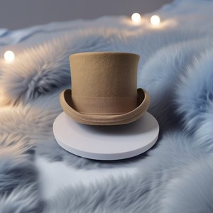 Cappello Presidenziale in Lana con Parte Superiore Piatta, Berretto <span class=keywords><strong>da</strong></span> Maghi ed Equestri, Cappello Retrò Vintage Britannico per Spettacoli e Jazz - Product Image 4