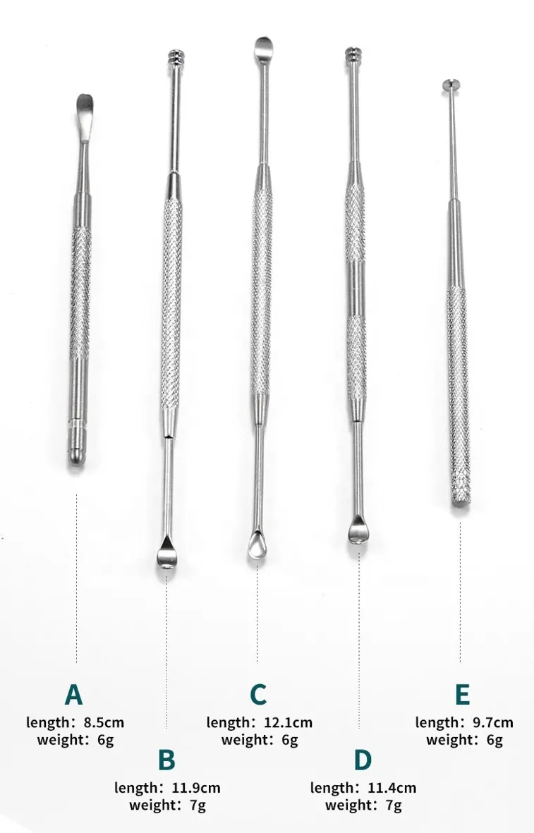 Multi-specification Stainless steel Ear wax Removal Tool Ear pick