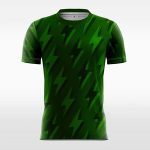 Set seragam sepak bola tersublimasi, kemeja sepak bola merah hijau terbaru 2024, seragam sepak bola kustom - Product Image 3