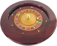 Ensemble de jeu de roulette professionnel de qualité casino, brillant, durable, réutilisable, 20 pouces, en bois de luxe, pour usage intérieur, avec 2 billes