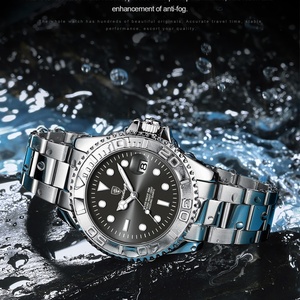 Montres à quartz de luxe pour hommes POEDAGAR, style business et sport, étanches, lumineuses, avec date, boîtier en acier inoxydable, bracelet en alliage de 20 mm, aiguilles tendance - Product Image 4