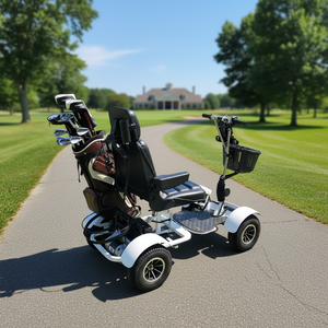 Carrito de Golf Eléctrico KALOSSE J08 para 1 Persona con Discapacidad, Motor de 1000W, Marco de Acero, Batería de Litio de 24V, Carga Máxima de 150 kg, Velocidad Máxima de 14 km/h - Product Image 1