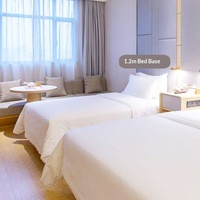 Ensemble complet de mobilier d'hôtel en bois de chêne massif 4.0 toutes saisons, écologique, de style chinois moderne, pour chambre d'hôtes et chambre standard de club