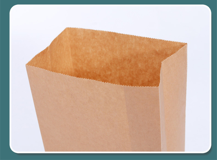 Oil Film Leak Proof Enviro<i></i>nment Friendly Recyclable Brown Kraft Paper Takeaway Bag without Handle
