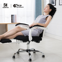 Chaises de bureau pivotantes pour visiteurs, chaise de bureau ergonomique avec repose-pieds
