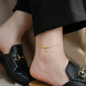 Fashionable Women's Stainless Steel Ankle Chain - Luxurious, Exclusive, High-end Design Bamboo-shaped Ankle Chain - Product Image 4