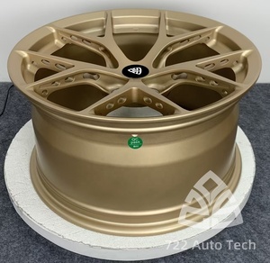 Rines 722auto Gold Multi Spoke de 1 Pieza Forjados para SUV de 19-23 Pulgadas 5x112 5x114.3 5x120 con Diseño Cóncavo Profundo para Mercedes <span class=keywords><strong>GLS</strong></span> BMW Range - Product Image 3