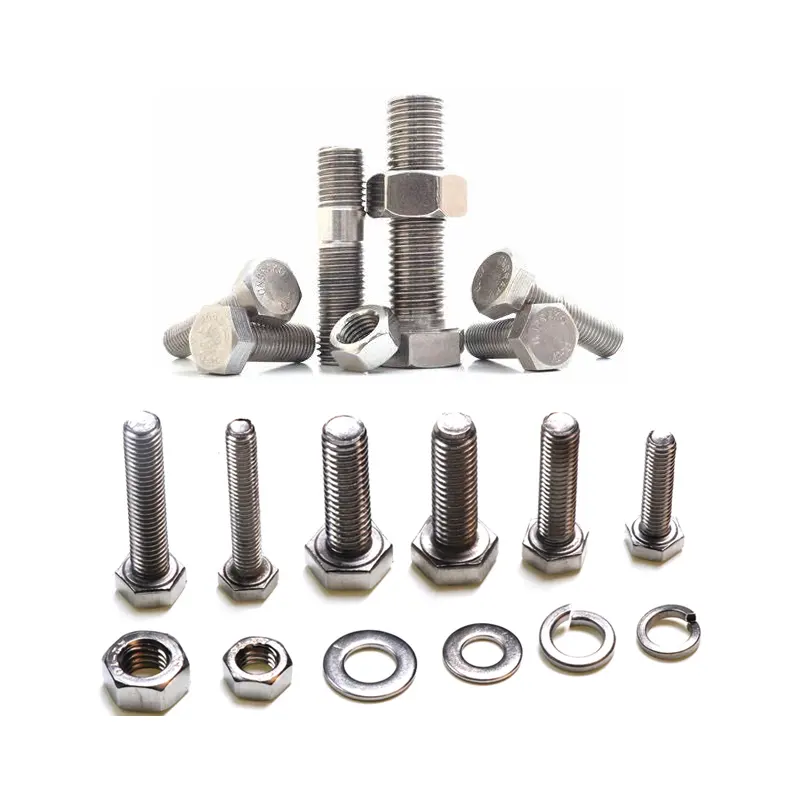 Sunpoint bán buôn Fastener nhà sản xuất vít titan hình lục giác tùy chỉnh thép không gỉ Hex đầu vít dài bu lông và NUT Hex bu lông